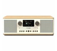 Pure Classic C-D6 - Der charmante CD-Player und Digitalradio in Baumwoll-Weiß/Eiche
