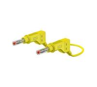 Impilabile Banana Spina a Spina Test Cavo 4mm 600V 32A 1m Giallo 66.9407-100-24