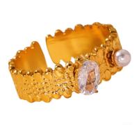 Impilabile per Look alla per moda Impilabile per Look alla | Placcatura oro rame, all'ossidazione, finitura lucida, nel tempo, colore oro(D)
