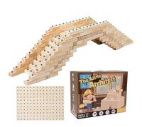 Impilabili navi da costruzione, di legno per bambini - Kit di architettura interna,Giocattolo di blocco di costruzione, Gioco educativo di abilità motorie per la casa in casa