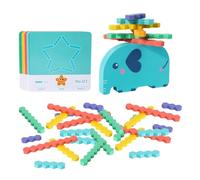 Impilamento di legno Blocca gli animali - Gioco di impilamento di elefanti d'infanzia, Giocattoli di assemblaggio di pensiero logico | Elephant Image Combination Toy per viaggi, , all'aperto