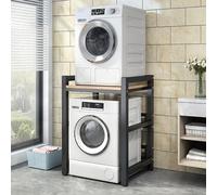 Impilamento per lavatrice e asciugatrice Kit di impilamento per lavatrice e asciugatrice, Unità di stoccaggio sopra la lavatrice Regolabile in altezza per la lavanderia, Cucina Scaffale per lavastovig