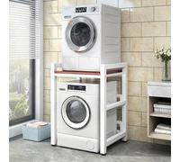 Impilamento per lavatrice e asciugatrice Kit di impilamento per lavatrice e asciugatrice, Unità di stoccaggio sopra la lavatrice Regolabile in altezza per la lavanderia, Cucina Scaffale per lavastovig