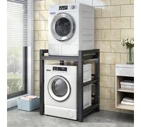 Impilamento per lavatrice e asciugatrice Kit di impilamento per lavatrice e asciugatrice, Unità di stoccaggio sopra la lavatrice Regolabile in altezza per la lavanderia, Cucina Scaffale per lavastovig