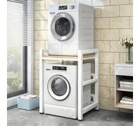 Impilamento per lavatrice e asciugatrice Kit di impilamento per lavatrice e asciugatrice, Unità di stoccaggio sopra la lavatrice Regolabile in altezza per la lavanderia, Cucina Scaffale per lavastovig