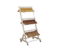 Impilatore For Organizer For Grucce A 2/3/4 Livelli, Supporto For Mobile Con Rotelle Frenabili, Espositore For Appendiabiti For Carichi Pesanti, Può Contenere 40-80(112.5x40x49cm)