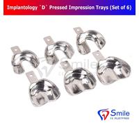 Implantology "D" Pressed Impression Trays set 6 pezzi S.M.L superiore/inferio...