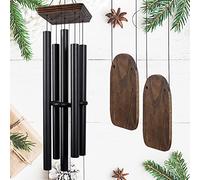 Implication Campanelli a vento extra large per esterni dai toni profondi, 121,9 cm, in legno, regalo commemorativo per la festa della mamma e Natale, decorazione per esterni, per giardino, patio,