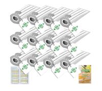 IMPORT GE.RA. EXPORT Sacchetti Aspirapolevre Compatibili con Folletto VK7 VK7S FP7 FP7S, Sacchetto in Microfibra 5 Strati + Profumini + Cristalli VANIGLIA (12 Sacchetti + Profumini + Deodorante 01)