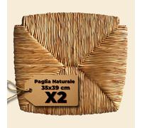 Import Trade Set da 2 Sedute in paglia intrecciata mod 1212 Ricambio per sedia