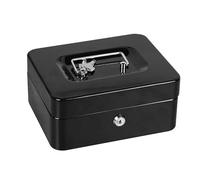Important Document Organizer Files Organizers Capacity Portable Document Boxes Metal Safe Storage Box with 2 Keys Fire Proof Safe for Home Documents for Home Car Travel Black (Black)
