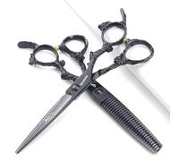 Importazione professionale giapponese di tagliacapelli 440c Tagliacapelli in acciaio 6/7/7.5/8/9 pollici forbici - tagliacapelli per parrucchieri (6 pollici 2 pezzi-B)