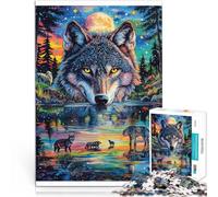 Impossibile Dipingere a colori il lupo Puzzle da 2000 pezzi per adolescenti 70x100cm Attività divertenti a casa, regali di compleanno, regali di viaggio,