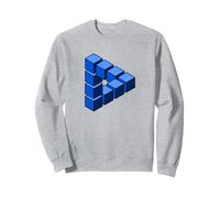 Impossibile Triangolo Costruzione di Blocchi Blu Vettore Felpa