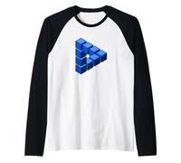 Impossibile Triangolo Costruzione di Blocchi Blu Vettore Maglia con Maniche Raglan