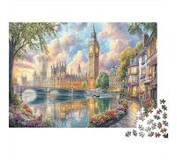 Impossible London Tower Bridge 1000 Piece Jigsaw Puzzle, City Art Print, Fun Family Game, Gift for Adults