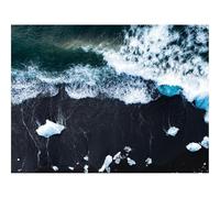 Impossible Puzzle da 1500 Pezzi -Ghiaccio,costa,onde,vista aerea 87x57cm