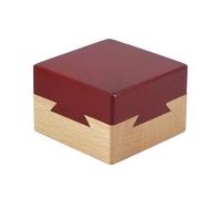 Impossible - Scatola a coda di rondine 3D in legno, rompicapo, cassetti magici, portagioie con scomparto segreto, per adulti (colore rosso)
