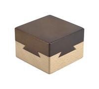 Impossible - Scatola a coda di rondine 3D, puzzle in legno, con cassetti magici, portagioie con scomparto segreto, per adulti (colore marrone)