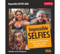 Impossible Selfies Postkartenkalender 2026 - Kuriose KI-Porträts, die es gar nicht geben dürfte: KI-Bilder mit fiktiven lustigen Selfies berühmter ... Wochenkalender zum Aufhängen oder Aufstellen