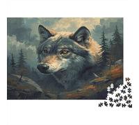 Impossible Wolf Forest Portrait 1000 Piece Jigsaw Puzzle, Animal Art Print, Fun Family Game, Gift for Adults