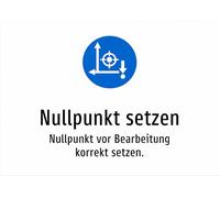 Imposta il punto zero - impostare correttamente il punto zero prima della lavorazione. - Targa in alluminio A3: 420 x 297 mm - Con grafica e testo