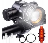 Imposta LED USB AK. Lampade per ciclismo T6 LED CREE LED XM-L + Luce posteriore