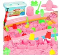 Imposta sabbia cinetica creativa 2 kg nella scatola del rosa