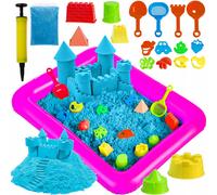 Imposta sabbia cinetica creativa 2 kg + sandbox e modelli