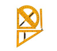 Imposta strumento di disegno Righello Goniometro Strumenti misurazione Triangolo Retta Progetto di lavorazione del legno