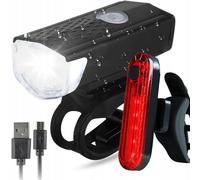 Imposta USB AK. Lampada ciclistica impermeabile + luce posteriore 5000K