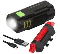 Imposta USB AK. Lampada impermeabile + luce della bici posteriore