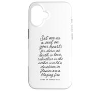 Impostami come un sigillo sul tuo cuore Canzone delle canzoni 8 6 7 Bibbia Dio Custodia per iPhone 16