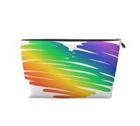 Impostare le bandiere colorate del concetto Gay Pride Lgbt, Borsa per il trucco Borsa per cosmetici Borsa da toilette da viaggio portatile Borsa da toilette