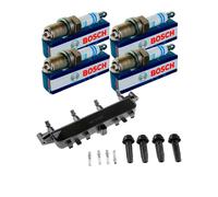 IMPOSTAZIONE NTY Bobina accensione + 4x BOSCH Candela per Peugeot 206 Hatchback