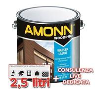 Impregnante a base acqua per legno amonn wasserlasur 04 noce 2,5 lt