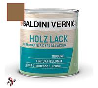 Impregnante all acqua per legno a cera cerato Baldini Vernici Holz Lack 750 ml impregnante legno all'acqua vari colori (NOCE 705)