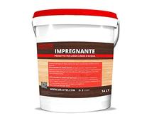 IMPREGNANTE ALL'ACQUA PER LEGNO PER INTERNO ED ESTERNO da 1-5-14 LT (14 LT, NOCE SCURO)