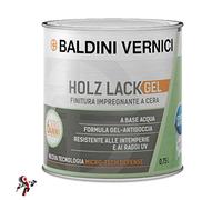 Finitura per legno esterno HolzLack Gel 750 ml impregnante legno esterno cera cerato bianco trasparente noce scuro noce chiaro impregnante per legno esterno Baldini Vernici (NOCE CHIARO)