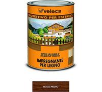Impregnante protettivo lucidante Veleca XILOVAL noce medio 1L legno esterno