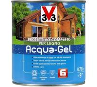 V33 Impregnante Protettivo Completo per Legno Acqua Gel Noce Chiaro 750 ml