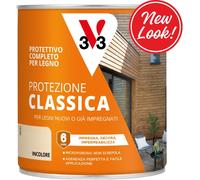 IMPREGNANTE V33 INCOLORE PROTEZIONE CLASSICA COMPLETO PER LEGNO 750 ML (02104)