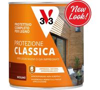 IMPREGNANTE V33 MOGANO PROTEZIONE CLASSICA COMPLETO PER LEGNO 750 ML (02111)