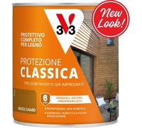 IMPREGNANTE V33 NOCE CHIARO PROTEZIONE CLASSICA COMPLETO PER LEGNO 750 ML 02105