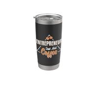 Imprenditore Basta Aggiungere Caffè Boss Retro Hustle Imprenditore Bicchiere termico in acciaio inox doppia parete