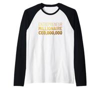 Imprenditore Millionaire Ceo,000.000 T-Shirt Regalo d'oro Maglia con Maniche Raglan