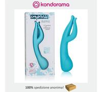 Impress Dual Kiss vibratore unisex doppio in silicone anale vaginale e clitoride