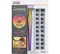 Impress - Kit Di Ciglia Finte a Pressione, Appuntite, Nere, Senza Colla, Senza F