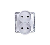 IMPRESSION presa doppia b/u argento GP-2YR/m/18
