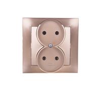 IMPRESSION presa doppia b/u oro metallizzato GP-2Y/28